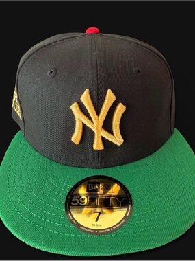 New Era Black, New York Yankees Green & Gold NY 59FIFTY Fitted Cap